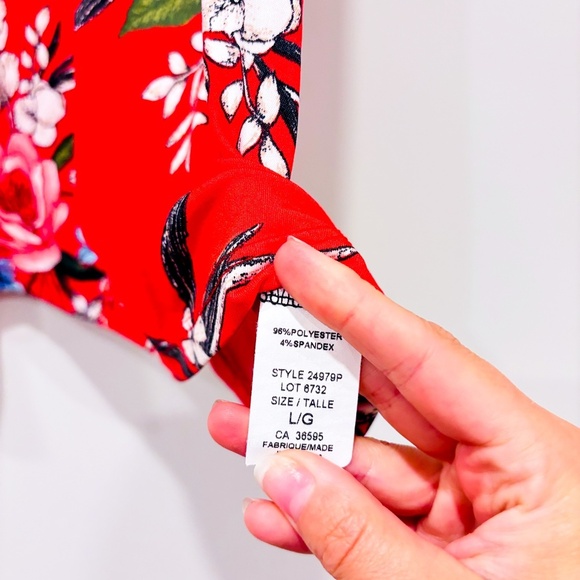 MANDEE Red floral dress - Picture 5 of 6